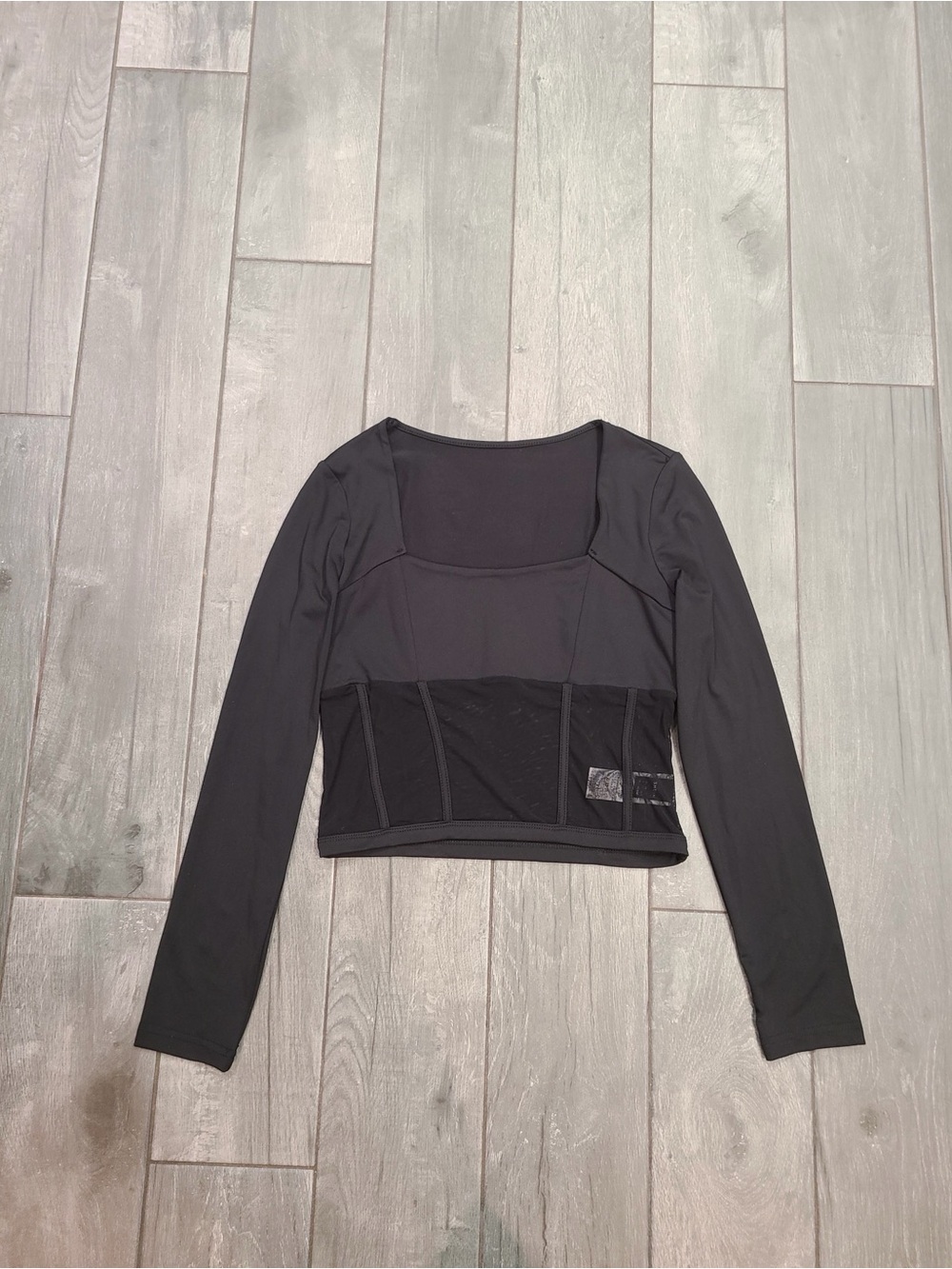SHEIN Black Long-Sleeve Top